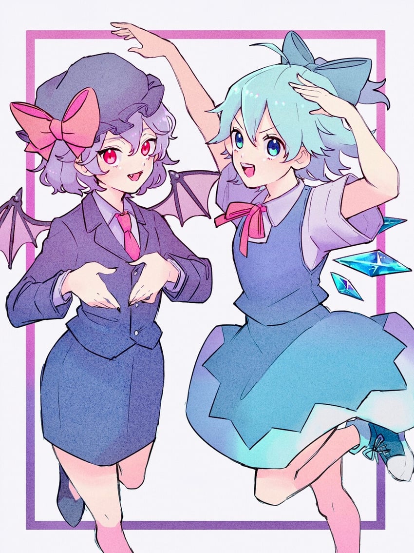 remilia scarlet and cirno (touhou and 1 more) drawn by ottonton_&_tsumami