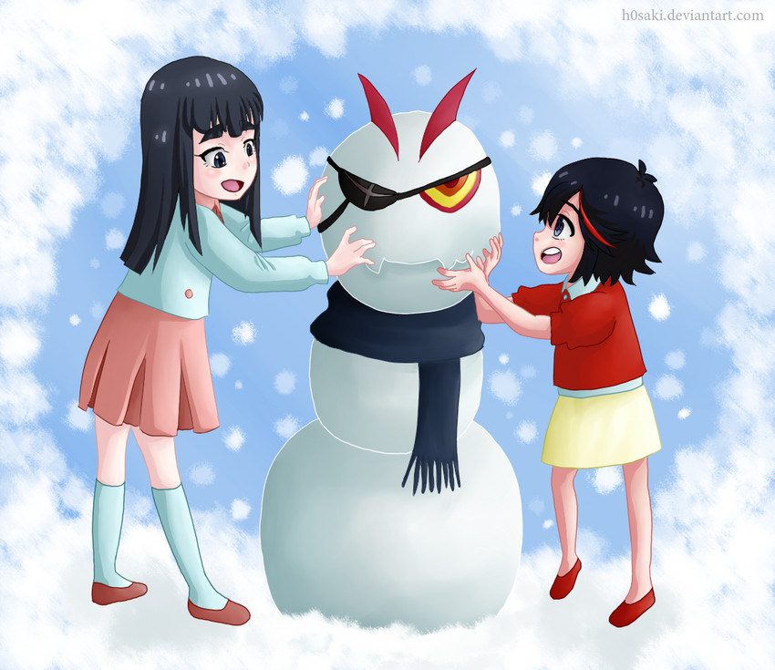 matoi ryuuko, senketsu, and kiryuuin satsuki (kill la kill) drawn by h0saki