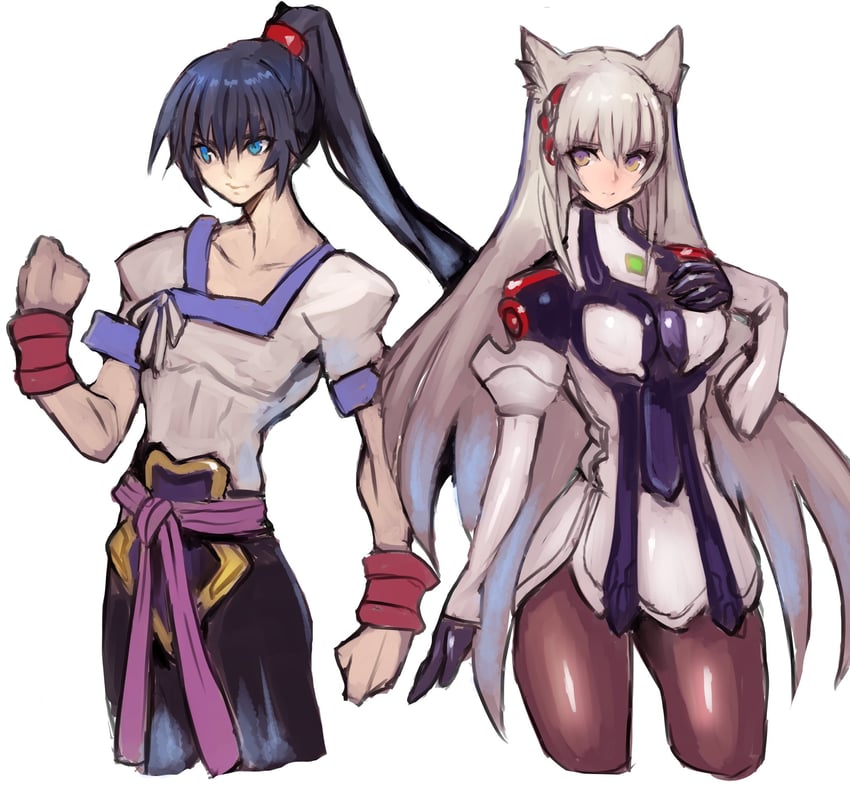 mio, noah, elhaym van houten, and fei fong wong (xenoblade chronicles and 2 more) drawn by dakusuta