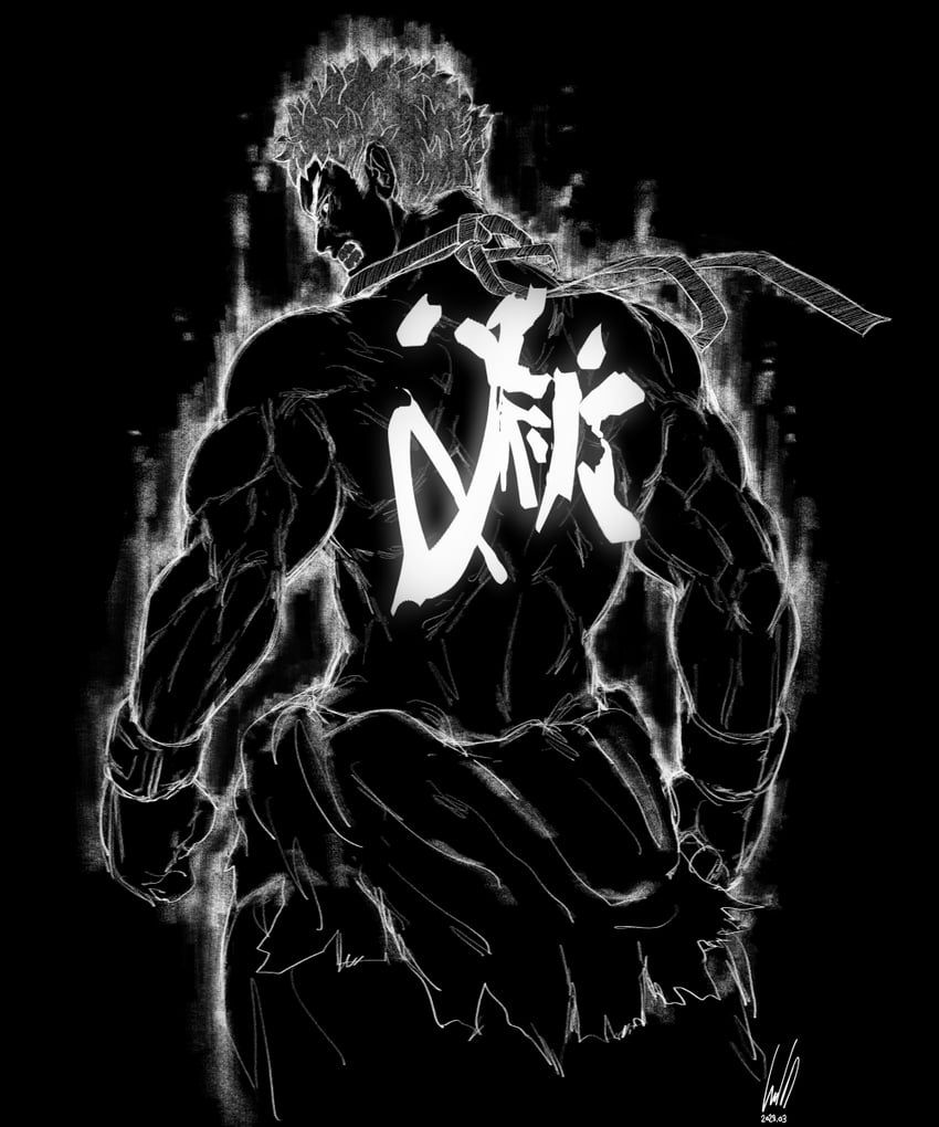 ryu and kagenarumono (street fighter and 1 more) drawn by ginseng_(xin)