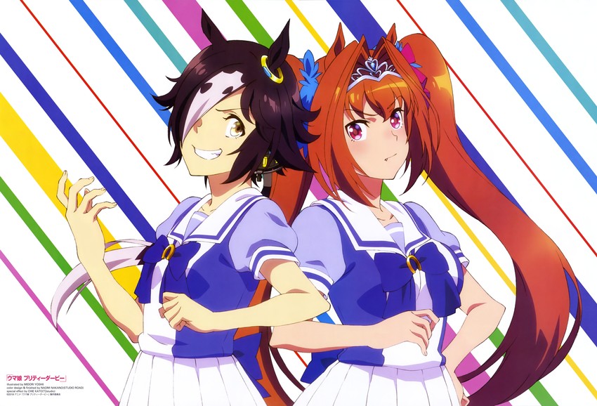 daiwa scarlet and vodka (umamusume and 1 more) drawn by kato_chie, nakano_naomi, and yoshii_midori