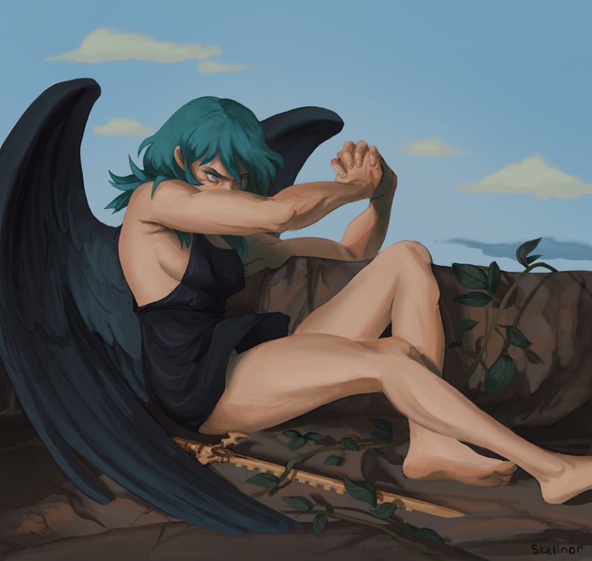 female byleth (fire emblem and 2 more) drawn by skelinor