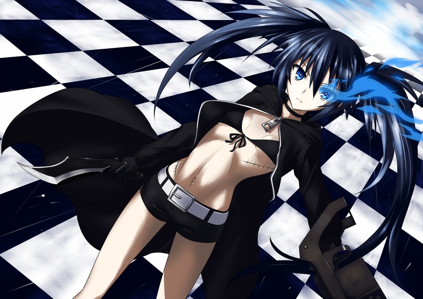 black rock shooter (black rock shooter) drawn by nishiumi_yuuta