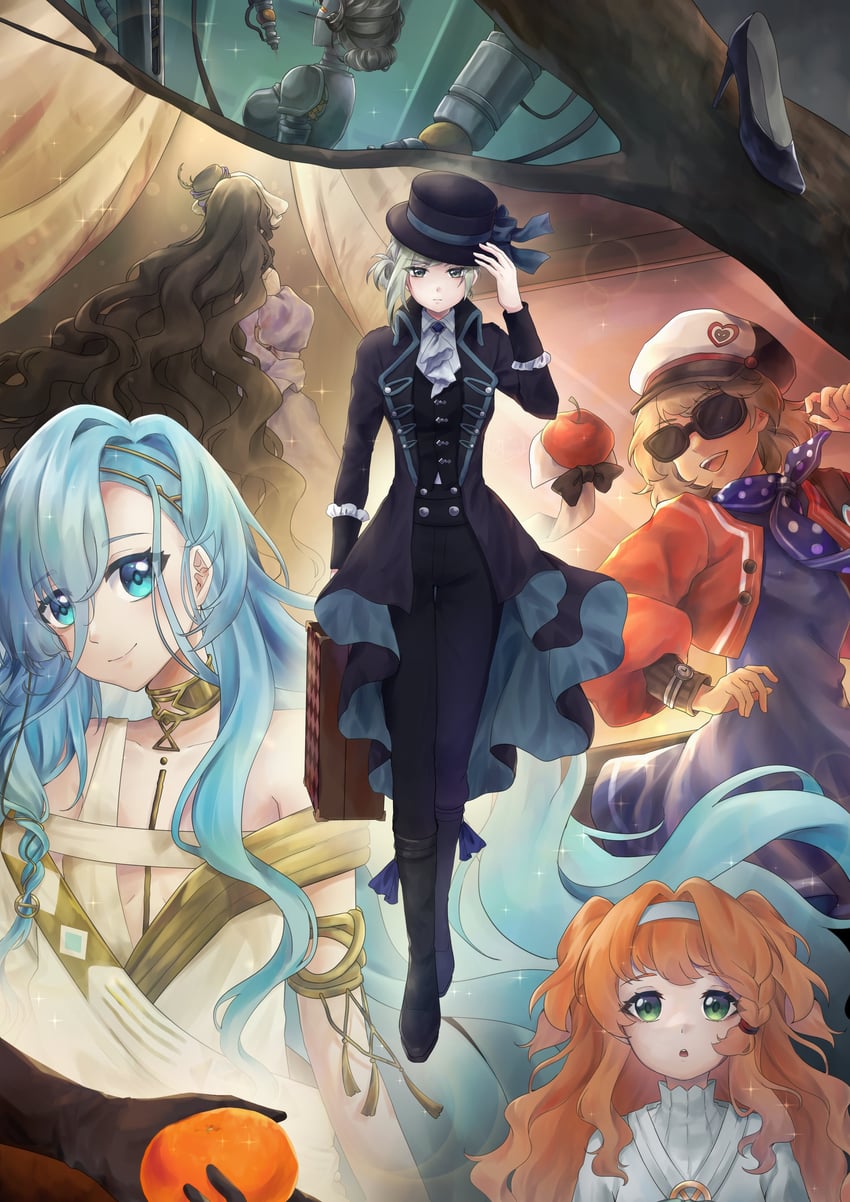 vertin, sonetto, 37, isolde, regulus, and 3 more (reverse:1999) drawn by metyuu