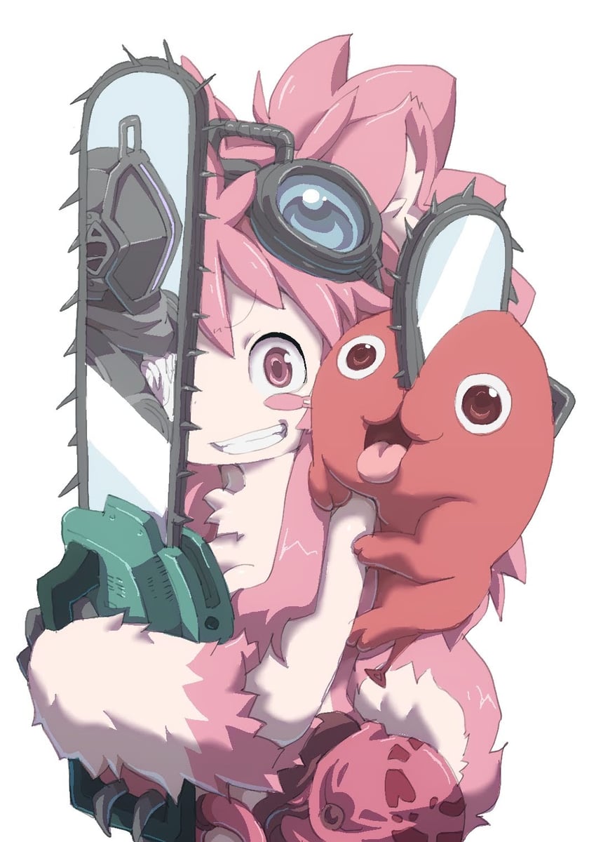 pochita, bondrewd, and mitty (chainsaw man and 1 more) drawn by ximu_shilang