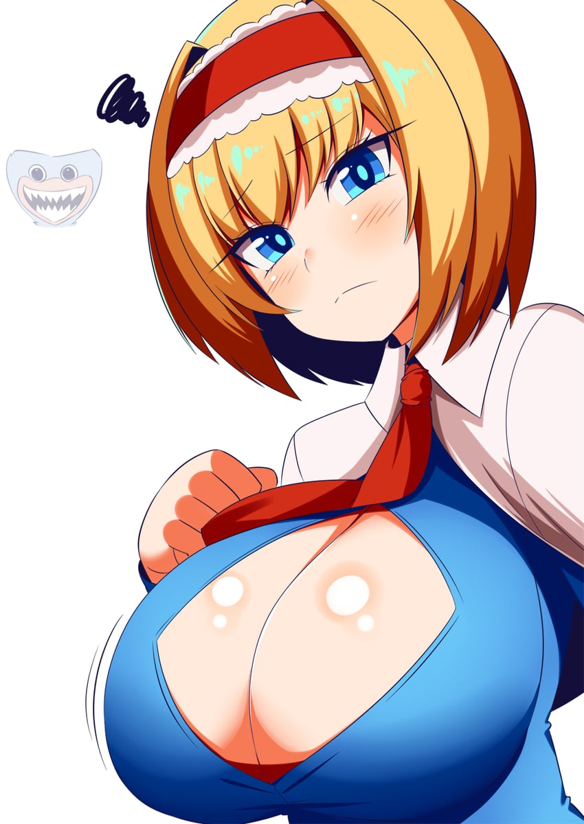 alice margatroid and huggy wuggy (touhou and 1 more) drawn by gero_zoukin