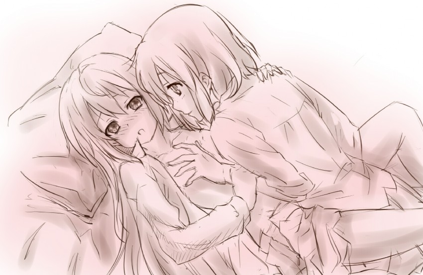 nakano azusa and hirasawa yui (k-on!) drawn by niangao