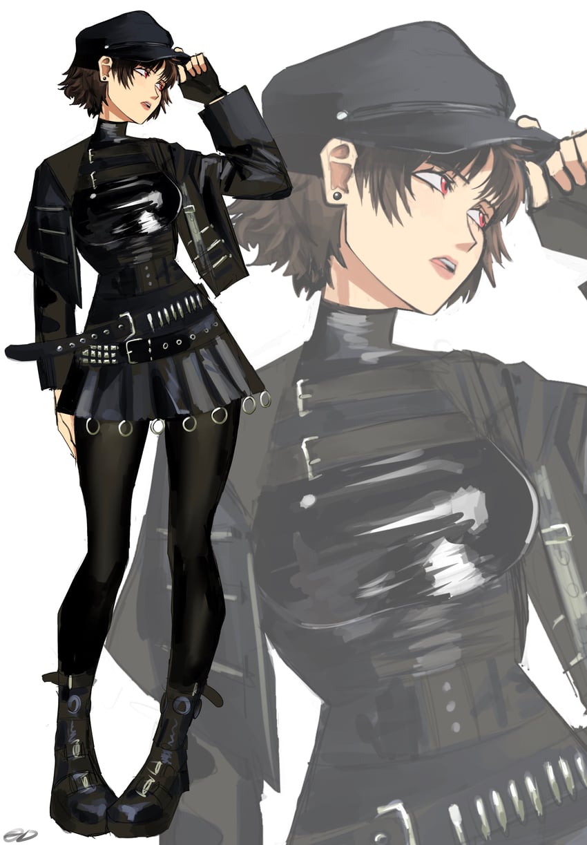niijima makoto (persona and 1 more) drawn by chaosoded