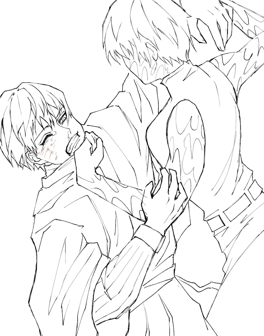 zen'in maki and zen'in naoya (jujutsu kaisen) drawn by mochiko_re