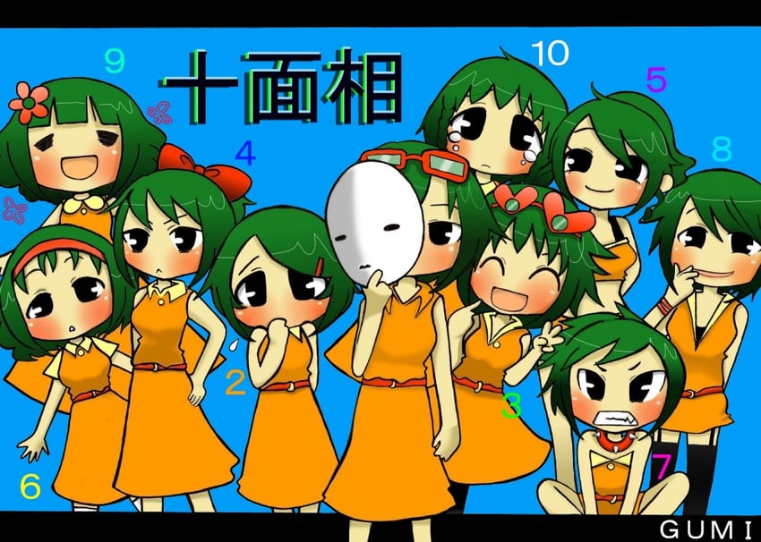gumi (vocaloid and 1 more) drawn by tanshoku_kurage