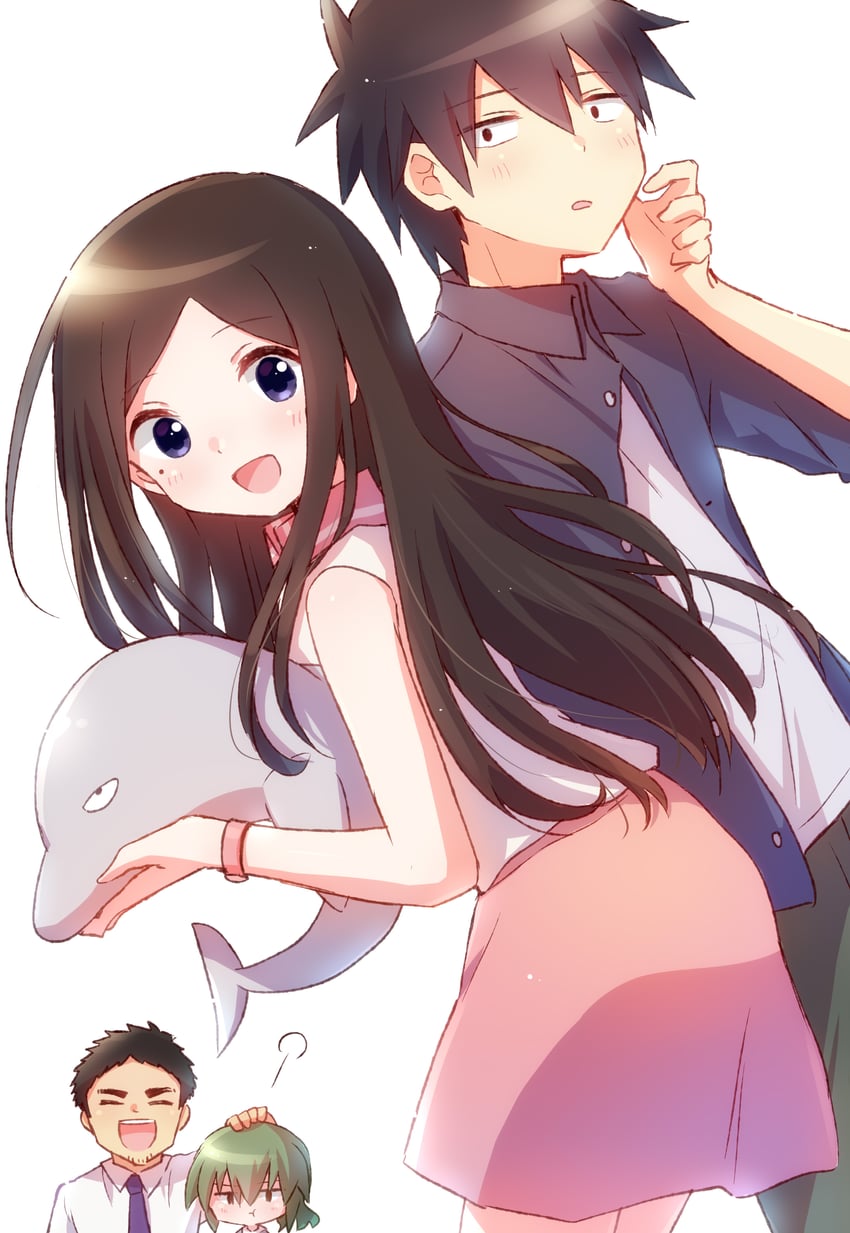 igarashi futaba, takeda harumi, sakurai touko, and kazama souta (senpai ga uzai kouhai no hanashi) drawn by nyaa_(nnekoron)