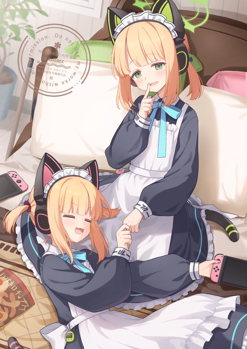 momoi and midori (blue archive) drawn by koto_(colorcube)