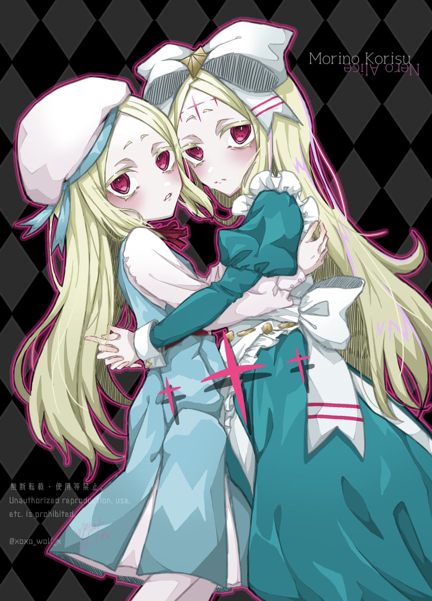 morino korisu and nero alice (mahou shoujo ni akogarete) drawn by xxx_adutoplanet