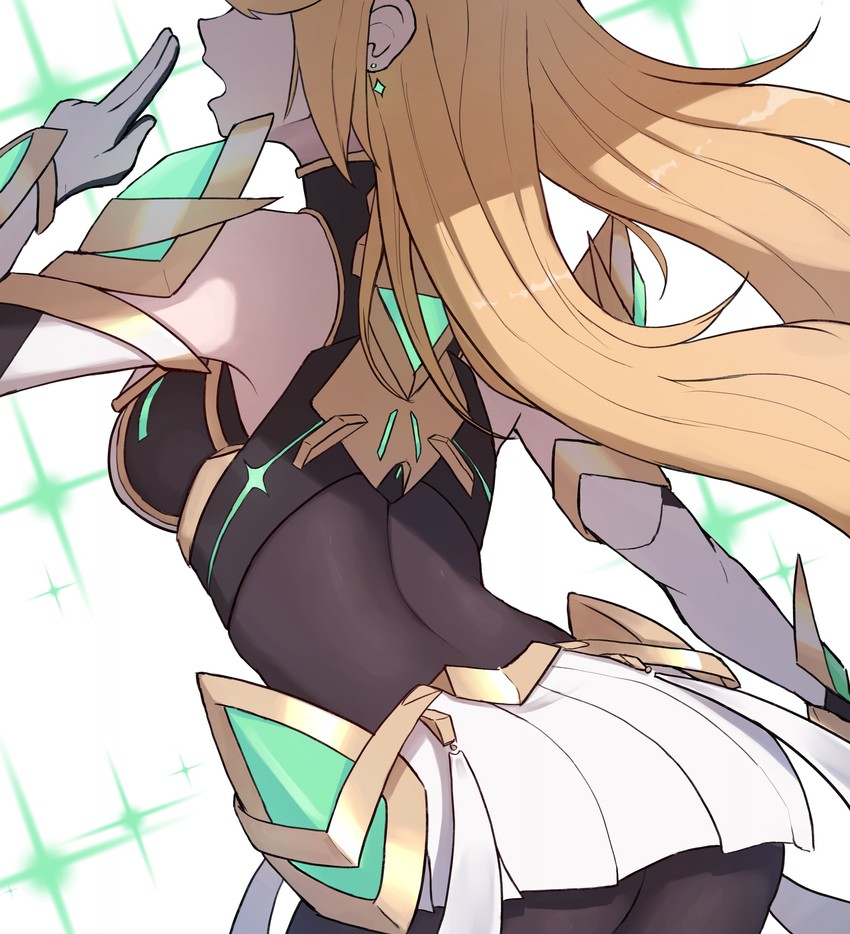mythra (xenoblade chronicles and 2 more) drawn by grimmelsdathird