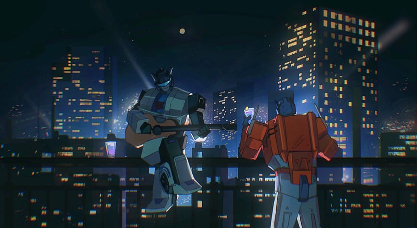 optimus prime and jazz (transformers and 1 more) drawn by si_ming