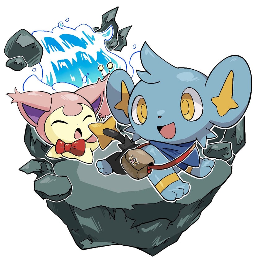 skitty and shinx (pokemon and 2 more) drawn by o_o_(pixiv_91006494)
