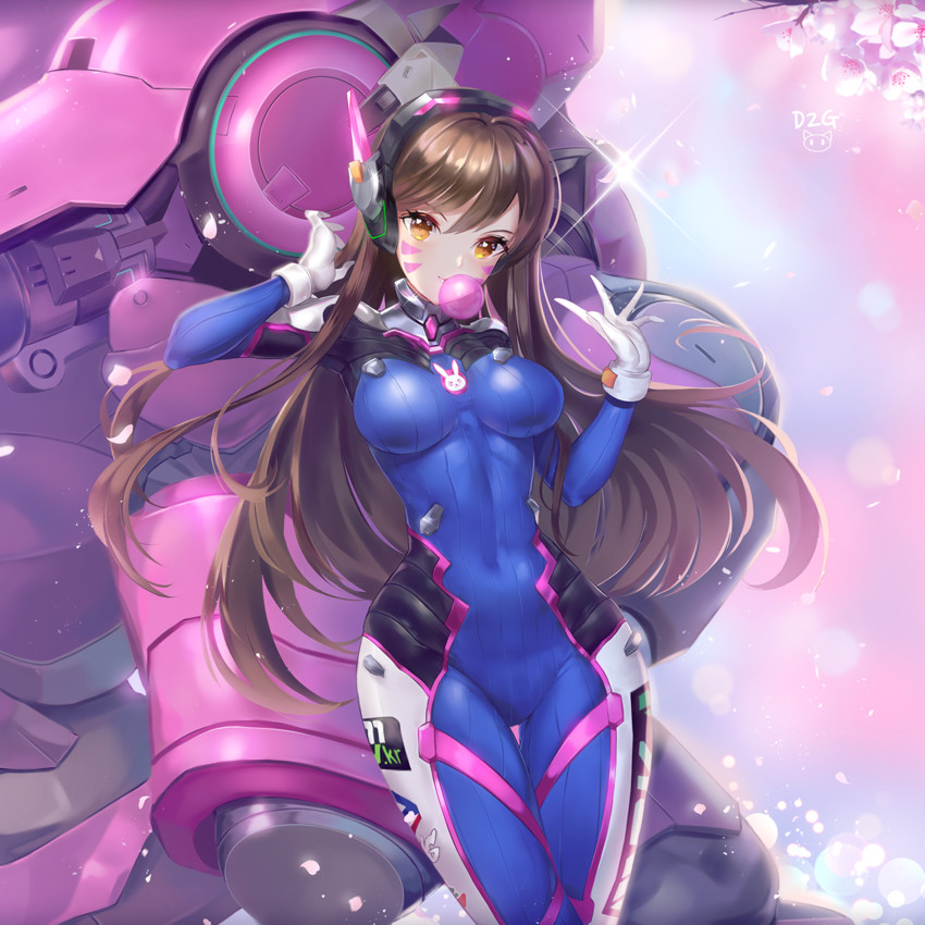 d.va (overwatch and 1 more) drawn by ttaji_(pass35)