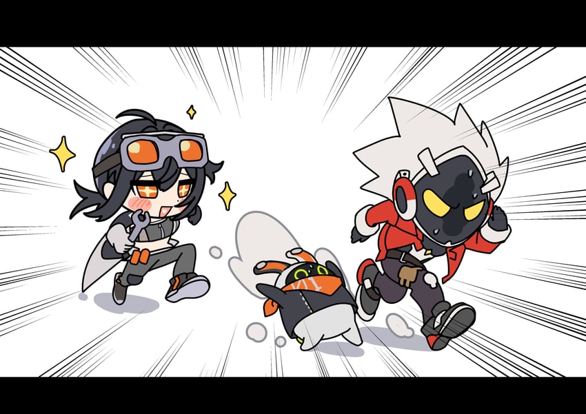 eous, grace howard, and billy kid (zenless zone zero) drawn by erisaki_shimatsu