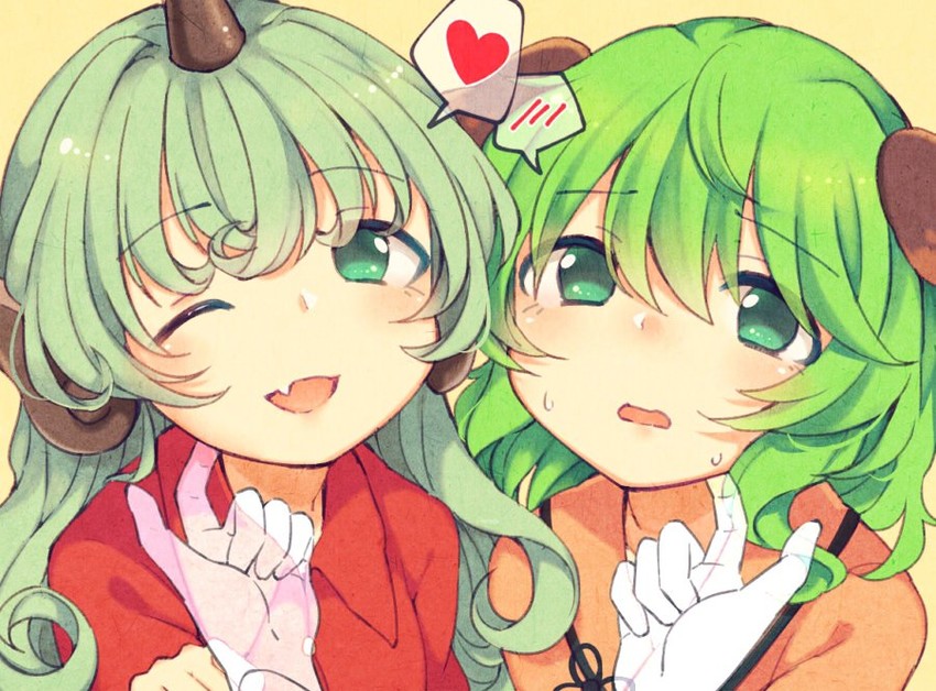 kasodani kyouko and komano aunn (touhou) drawn by tama_(soon32281)