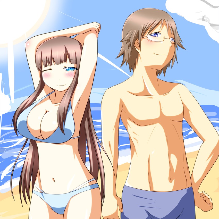 kurasaki fuuko and mayuzumi takumu (accel world) drawn by yosibou