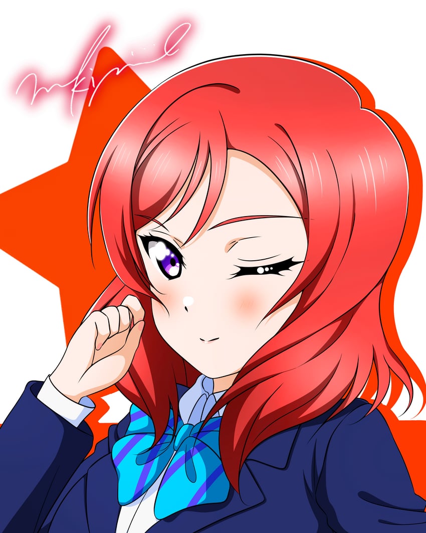 nishikino maki (love live! and 1 more) drawn by kujo_awenn