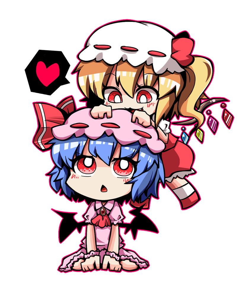 remilia scarlet and flandre scarlet (touhou) drawn by jiro-min