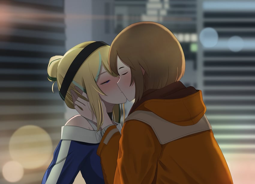 yamanouchi kano and kouzuki mahiru (yoru no kurage wa oyogenai) drawn by johndoge_123