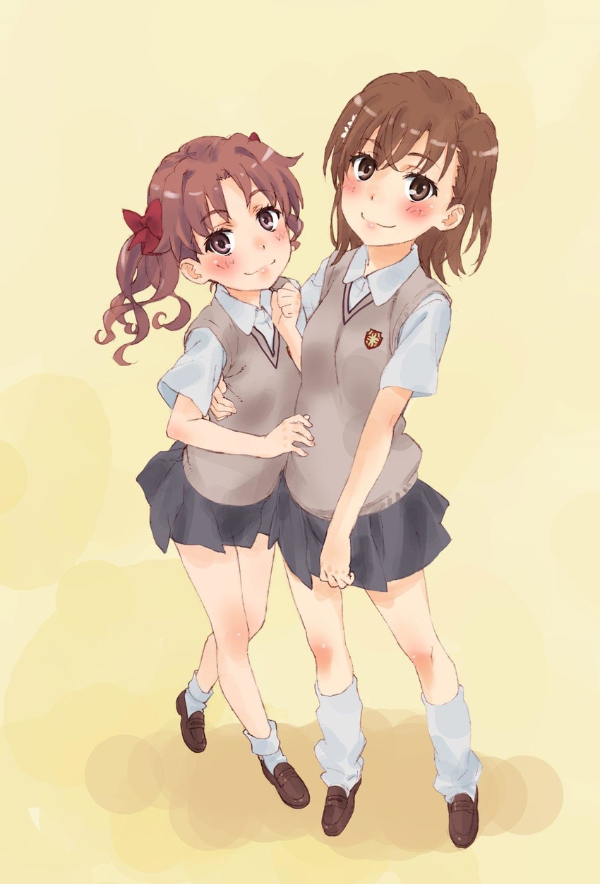 misaka mikoto and shirai kuroko (toaru majutsu no index and 1 more) drawn by tanaka_yuuichi