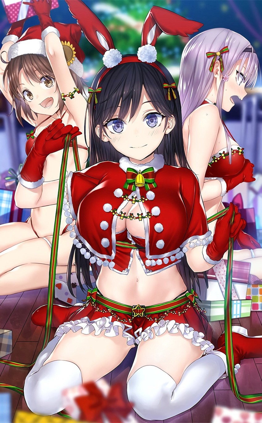 sanshokuin sumireko, akino sakura, and hinata aoi (ore wo suki nano wa omae dake ka yo) drawn by buriki