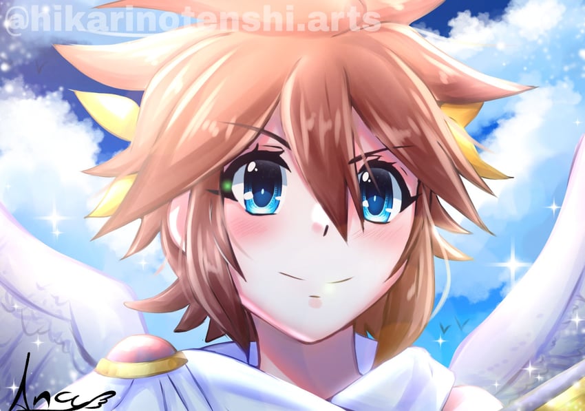 pit (kid icarus and 1 more) drawn by hikarinotenshi.arts