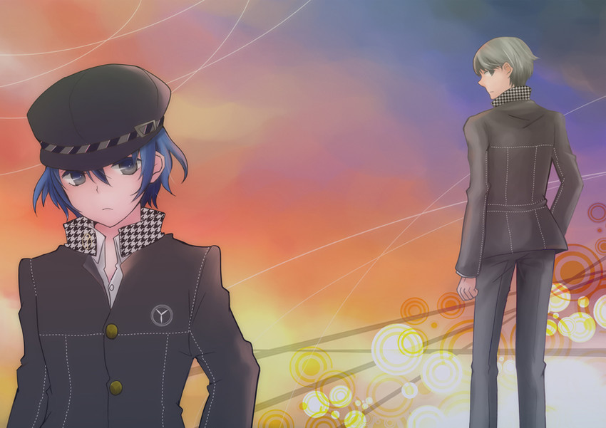 narukami yu and shirogane naoto (persona and 1 more) drawn by kurobara_sko