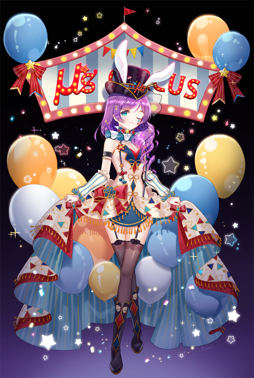 tojo nozomi (love live! and 2 more) drawn by rumi_(rarumi11)