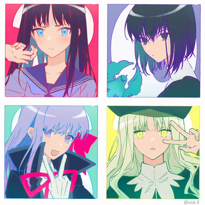 bb, tohno akiha, caren hortensia, kuonji alice, and lost robin rondo (fate and 5 more) drawn by matsuoka_(mtok_0)