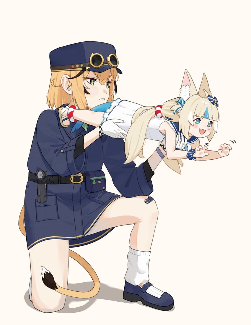 sameko saba and dooby (indie virtual youtuber) drawn by senotori