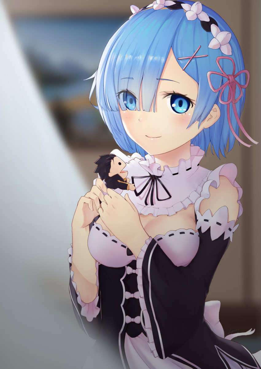 rem and natsuki subaru (re:zero kara hajimeru isekai seikatsu) drawn by lanzi_(415460661)