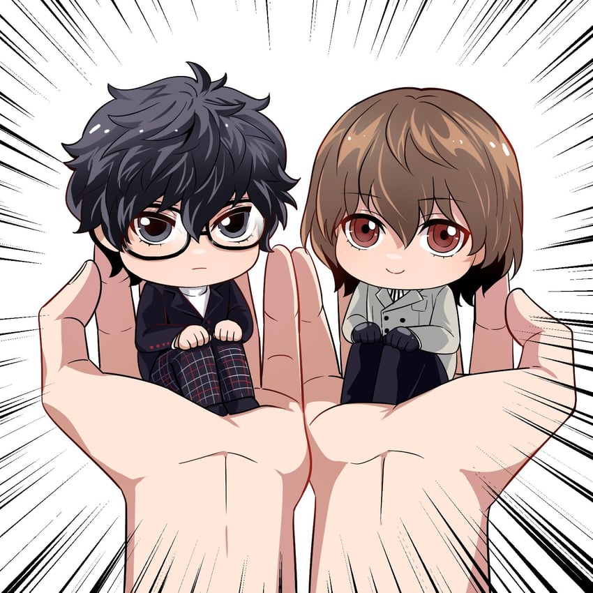amamiya ren and akechi gorou (persona and 1 more) drawn by 1nsid1ous