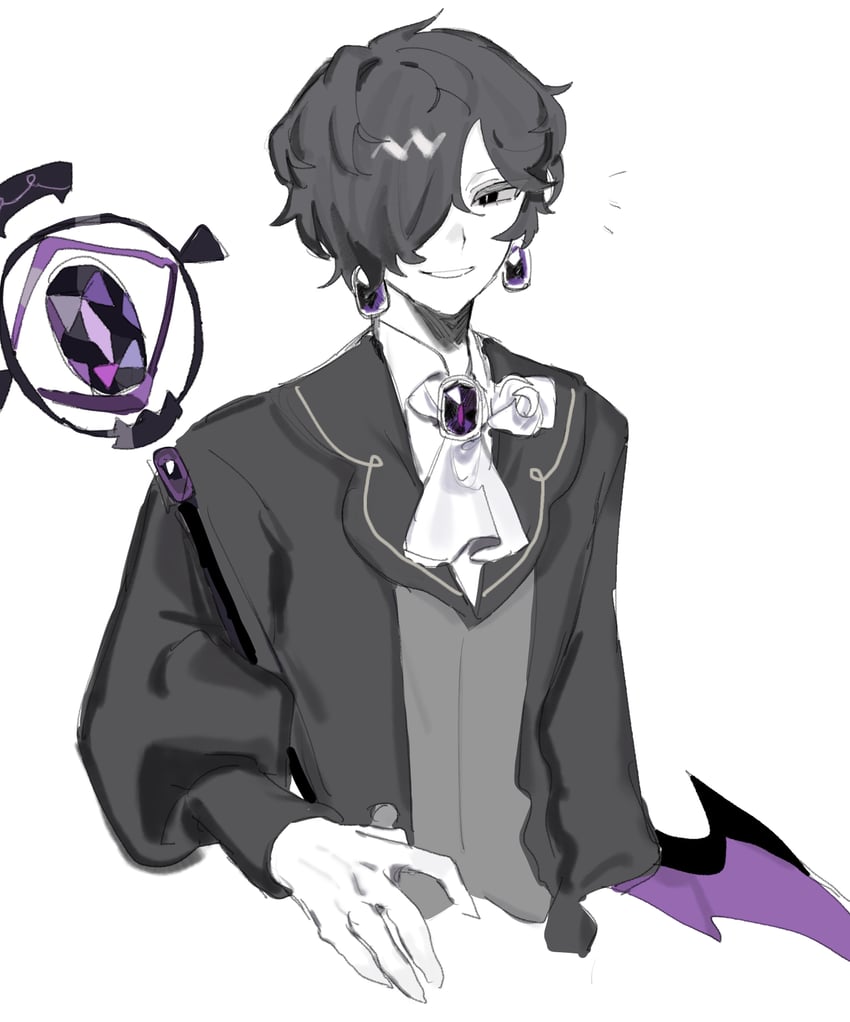 black sapphire cookie (cookie run and 1 more) drawn by koro_(user_mvwt3327)