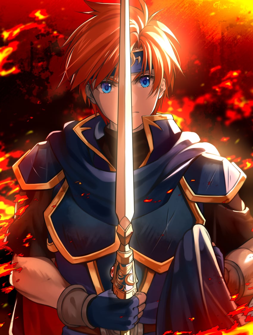 roy (fire emblem and 1 more) drawn by delsaber