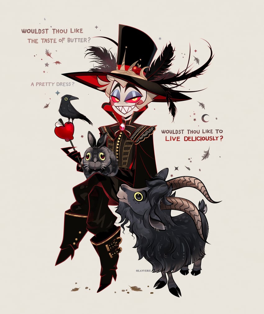 lucifer morningstar (hazbin hotel) drawn by lanveril