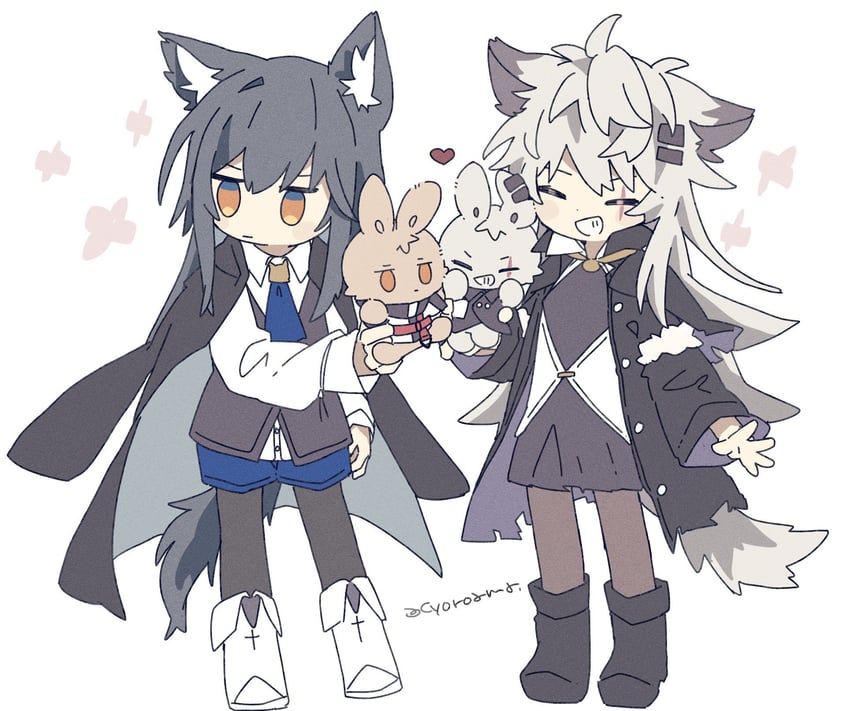 texas, lappland, and texas the omertosa (arknights) drawn by naguru_(cyoroama)