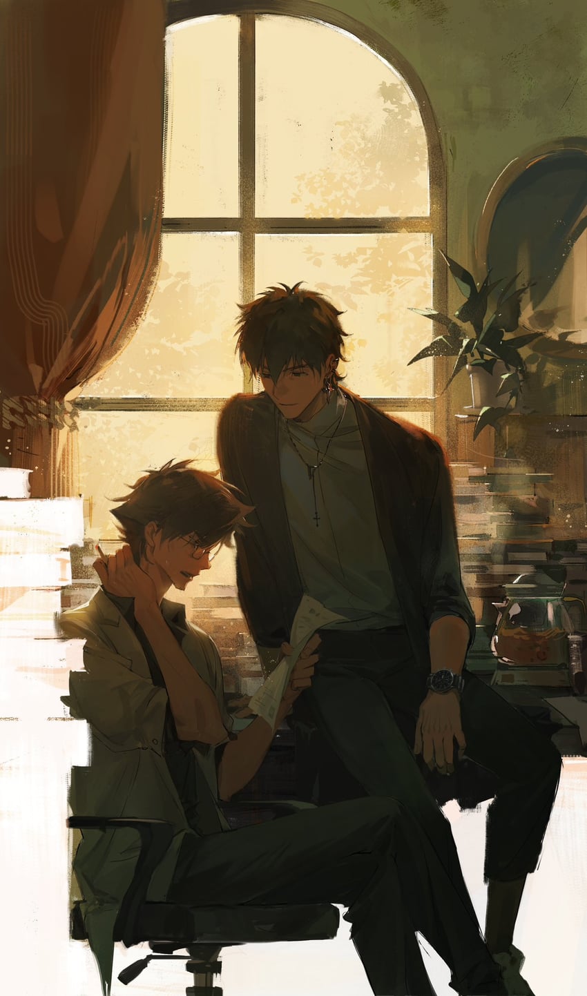 kotomine kirei and emiya kiritsugu (fate and 1 more) drawn by sanmuyun