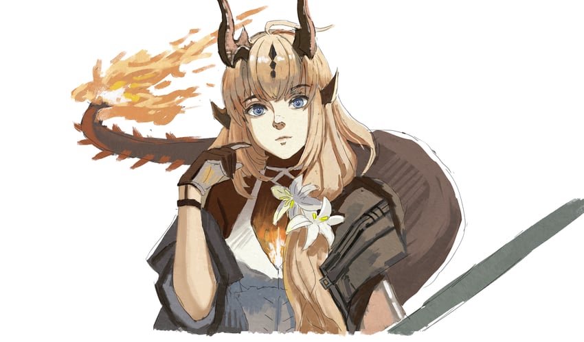 reed and reed the flame shadow (arknights) drawn by kookaburrarex