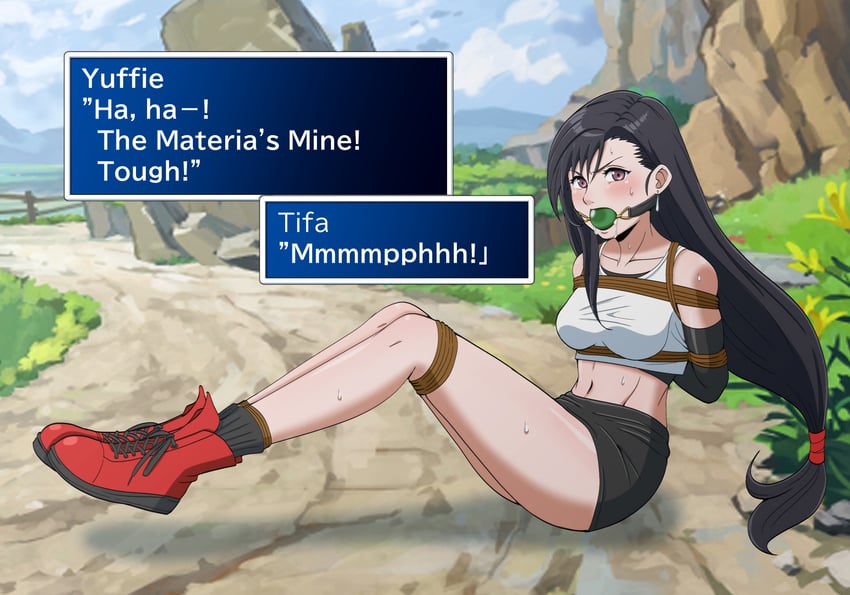 tifa lockhart and yuffie kisaragi (final fantasy and 1 more) drawn by harusame_zensen