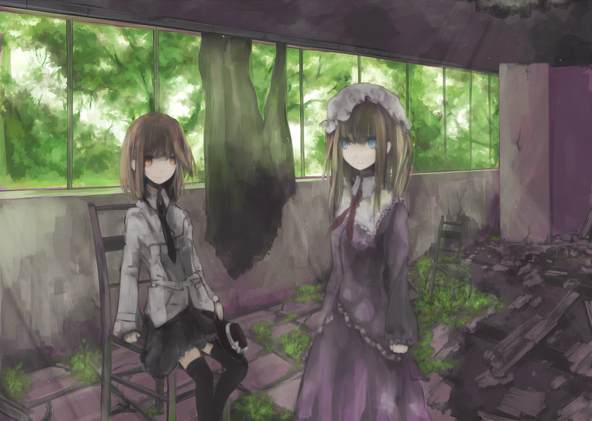 usami renko and maribel hearn (touhou) drawn by michi_l_(streetlamp)