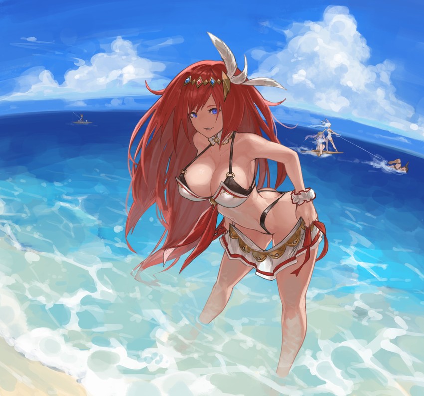 godsworn alexiel, gabriel, alexiel, michael, uriel, and 1 more (granblue fantasy) drawn by n9+