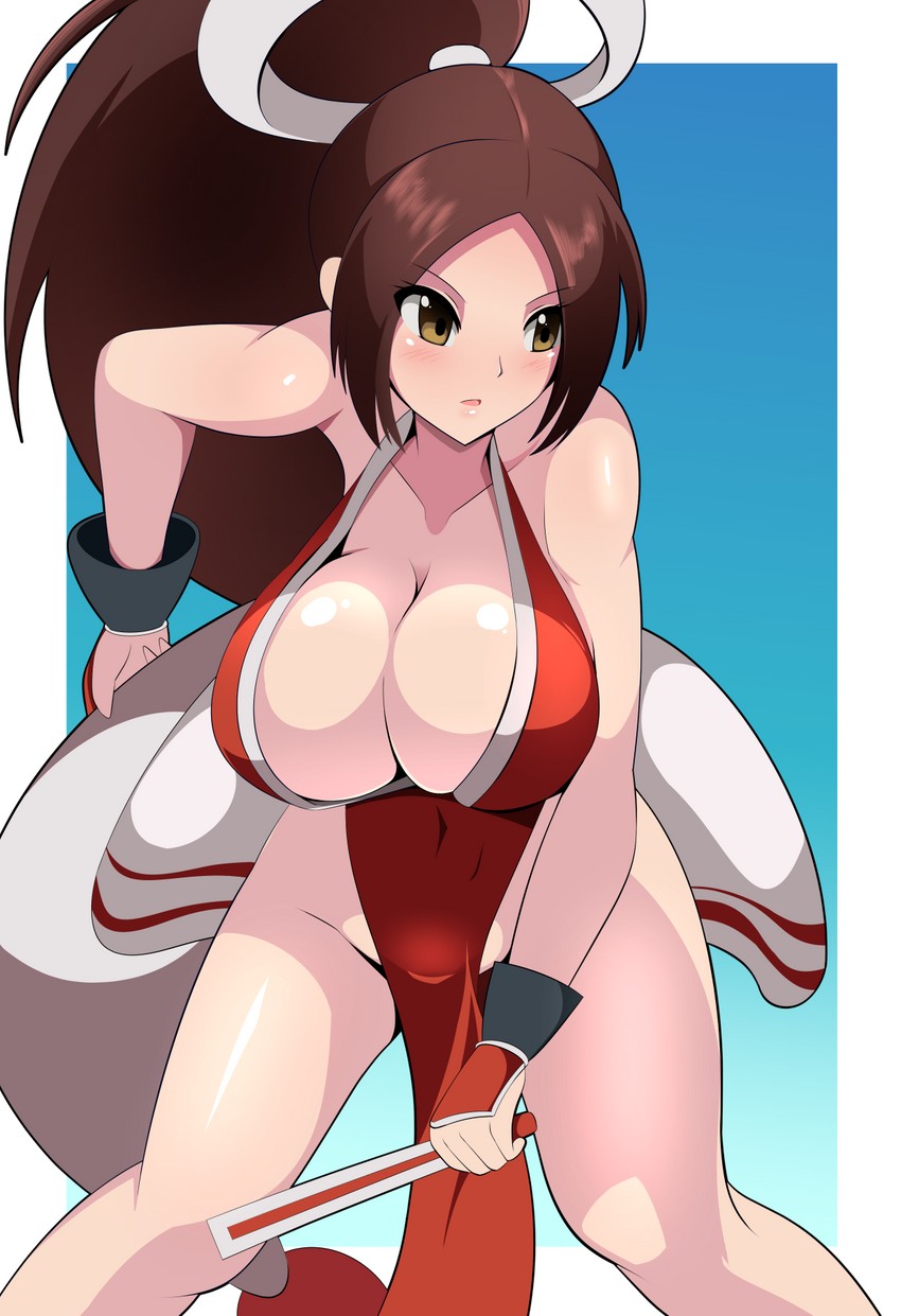 shiranui mai (the king of fighters and 1 more) drawn by harubato