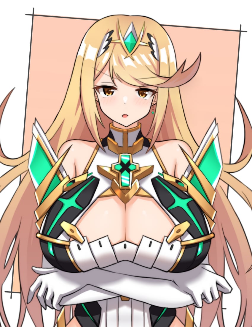 mythra (xenoblade chronicles and 1 more) drawn by yashiro_misone_(artist)