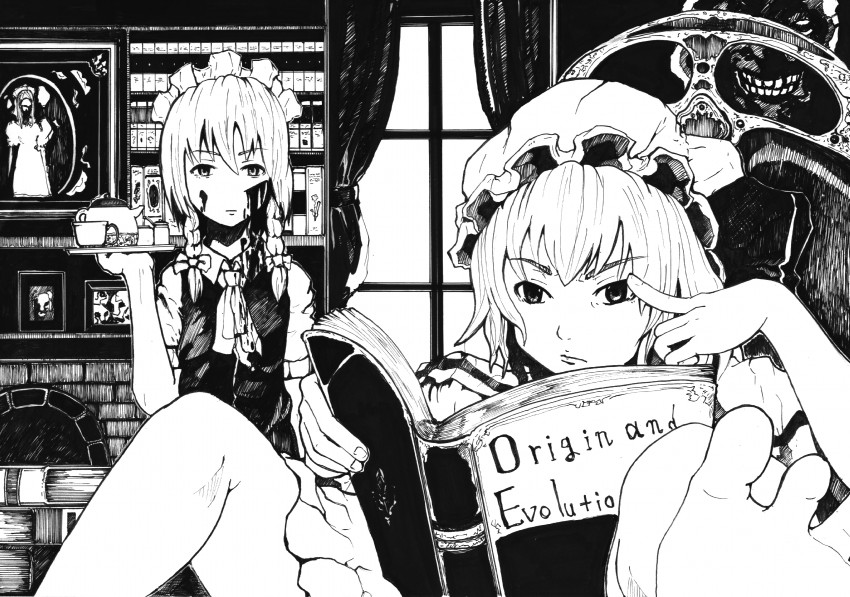 remilia scarlet and izayoi sakuya (touhou) drawn by nasu_(pa2501)