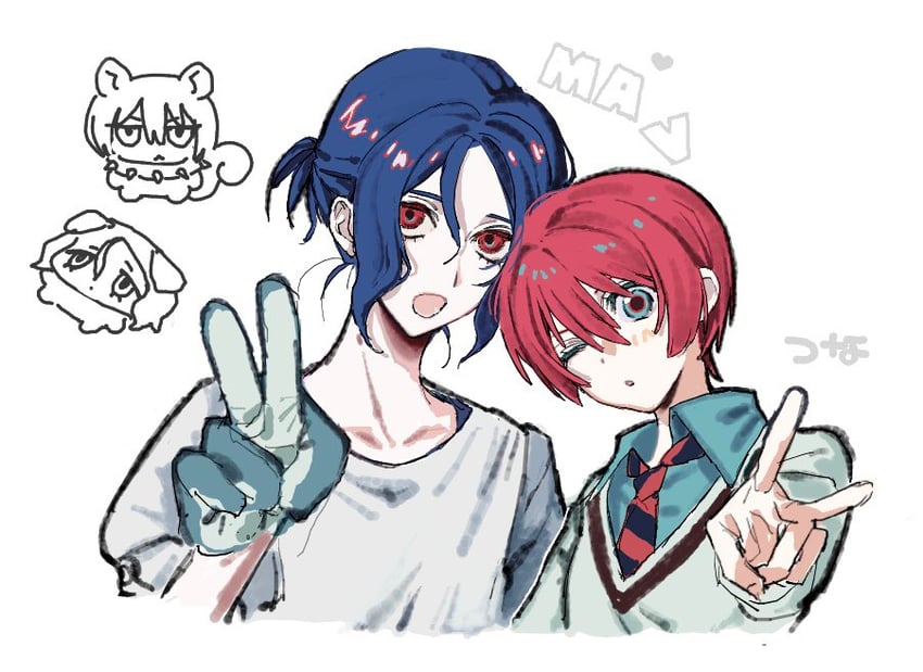 amate yuzuriha and shuji ito (gundam and 1 more) drawn by p_copopo