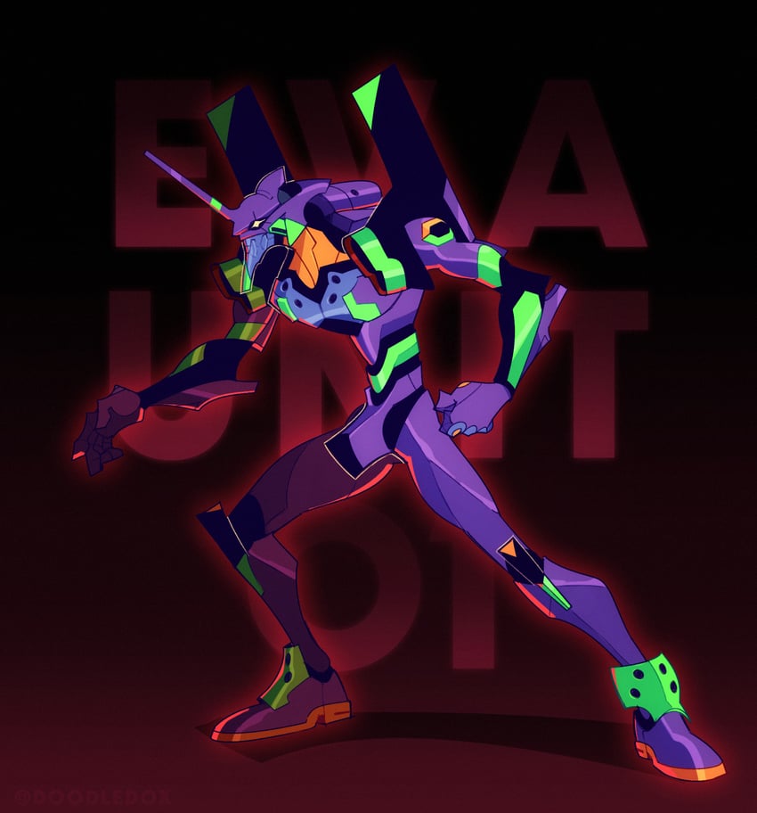 eva 01 (neon genesis evangelion and 1 more) drawn by doodledox